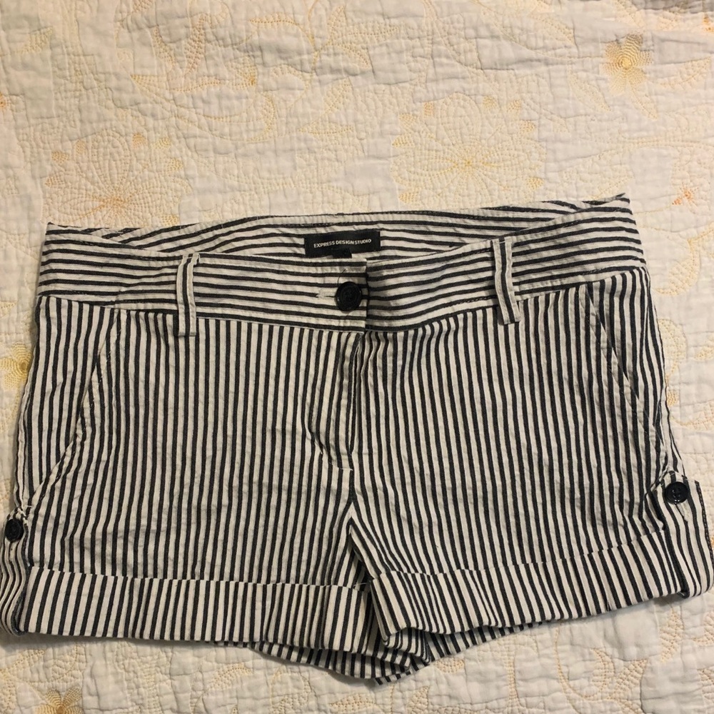 Express striped shorts